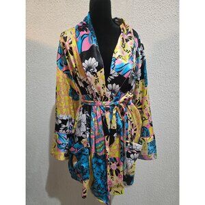 Cocomo Woman Floral Robe 1X With Belt cottagecore